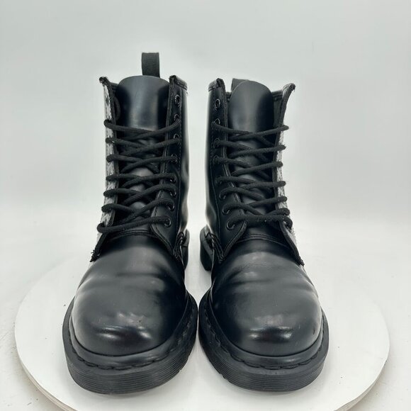 Dr. Martens 1460 Mono Men Size 6 Women 7 Black Leather 8 Hole Lace Up Combat Boo main image 7
